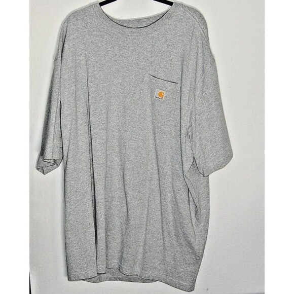 Carhartt 3XL K87 Loose Fit Heavyweight Short-Sleeve Pocket T-Shirt, Heather Gray - Picture 1 of 5